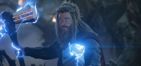 Thor with Mjolnir and Stormbreaker.